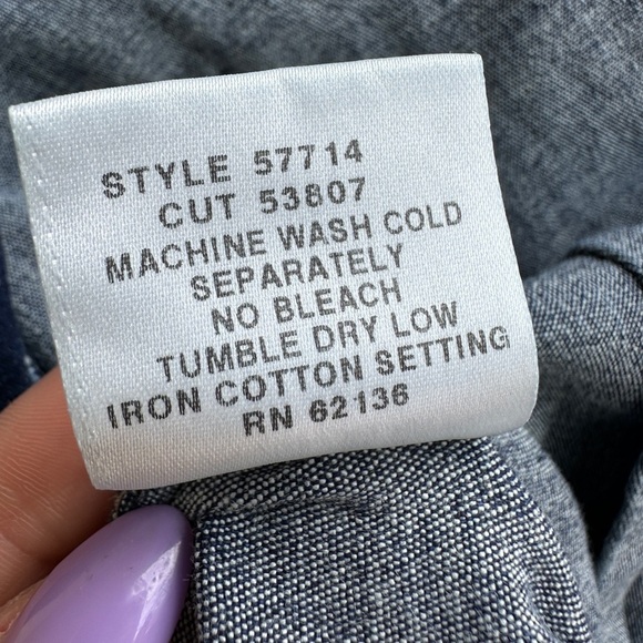 GUESS Vintage Y2K Stretch Denim Wide Leg Belted Button Up Jumpsuit JLO Medium - Picture 15 of 15